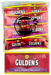 CMC Products front packaging view showing 25 spicy brown mustard packets for convenience