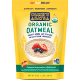 COACH'S OATS front bag showing organic 48 oz packaging and quick-cook benefit
