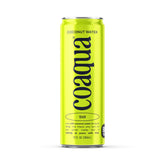 CoAqua front packaging showing 12-pack and pure coconut hydration benefits