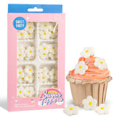 cobakey front packaging with 32 white icing flowers, ready to decorate