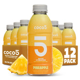 Coco5 front packaging showing pineapple coconut water and benefits