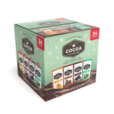 COCOA CLASSICS front packaging showing all four flavors and quantity