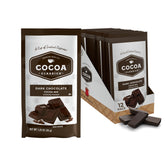 Cocoa Classics front packaging showing 12 single-serve cups and bold dark chocolate appeal