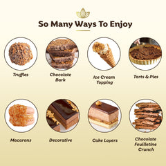 cocolaat sprinkled on cake adding golden crunch and visual appeal