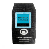 Coffee Beanery front packaging showing 12oz bag and tropical branding benefit: clear product identification