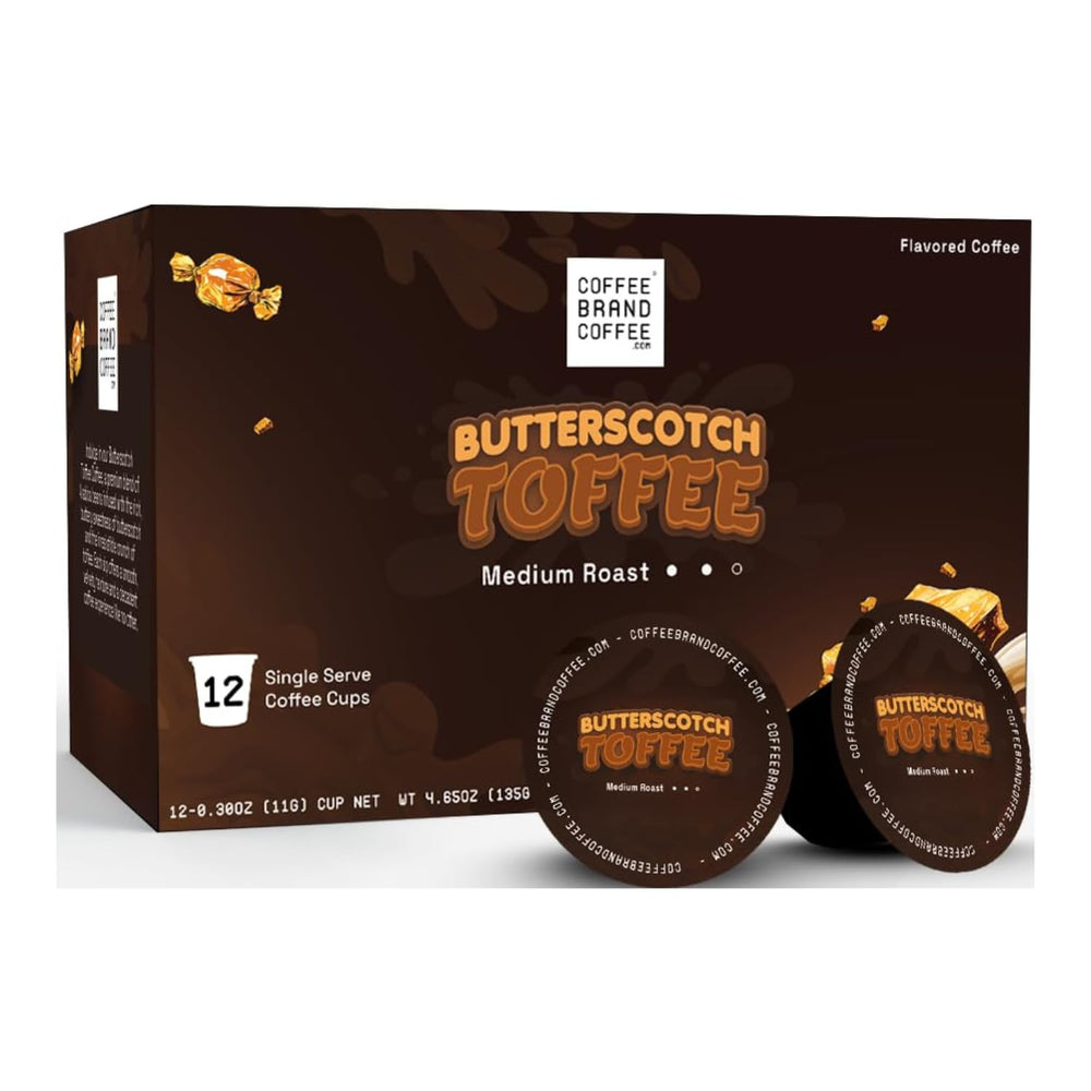 Coffee Brand Coffee front box showing 12-count K-Cups and clear branding, perfect grab-and-go convenience
