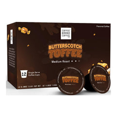 Coffee Brand Coffee front box showing 12-count K-Cups and clear branding, perfect grab-and-go convenience