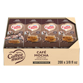 Coffee mate Café Mocha front packaging showing 200-count convenience and branding