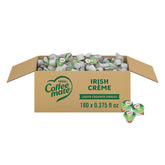 Coffee mate front packaging showing Irish Crème flavor and 180-count convenience