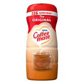 Coffee mate front packaging showing brand and 16 oz jar for consistent servings