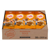 Coffee Mate front packaging showing pumpkin spice creamer tubs and brand for easy selection