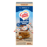 Coffee Mate front packaging showing 50 tubs and product benefits