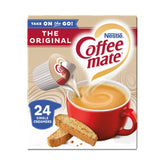 Coffee Mate original front packaging showing 24-count box for convenience