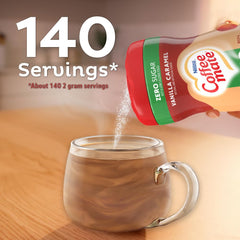 Close-up stirred coffee with Coffee-mate showing creamy texture