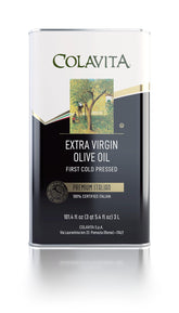 Colavita tin packaging front view showing brand and volume for reliable storage