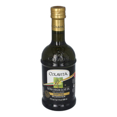 COLAVITA close-up of label and neck highlighting quality and pour control benefit