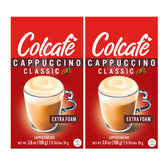 COLCAFE front packaging showing 12 sticks and quick Colombian cappuccino convenience