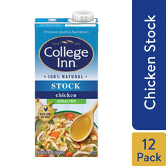 College Inn twist-off resealable cap on carton for freshness and spill prevention