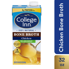 College Inn resealable spout on carton for easy pouring and freshness preservation
