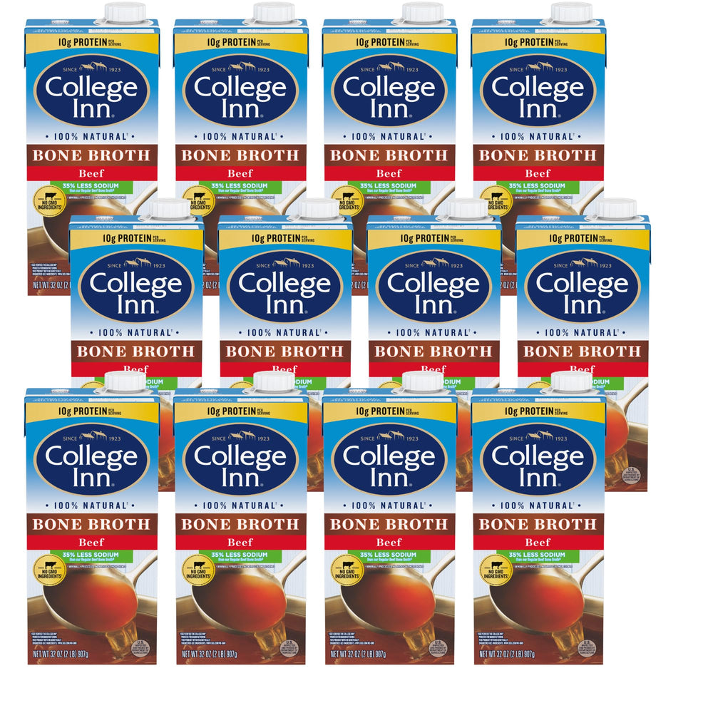 College Inn front packaging showing carton and brand, clear benefit of convenient resealable use