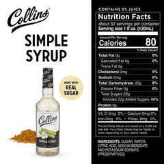 Collins Chicago syrup mixed in a cocktail glass, balanced flavor benefit