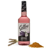 Collins Lavender syrup front bottle showing clear label and size benefit