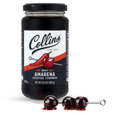 Collins Chicago front jar showing label and 13.4oz size for premium garnish