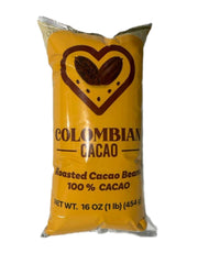 Colombian Cacao single bean close-up highlighting roasted texture and rich aroma