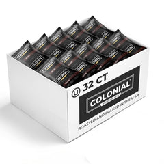 Colonial Coffee box front showing Hawaiian Kona branding and freshness benefit