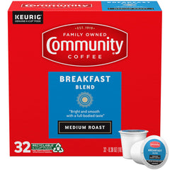 Community Coffee box front showing 32-count pods and clear branding for quick choice