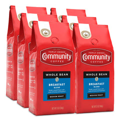 Community Coffee front packaging showing brand and medium roast benefits