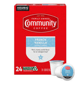 Community Coffee front packaging showing 4×24 pods and easy storage benefit