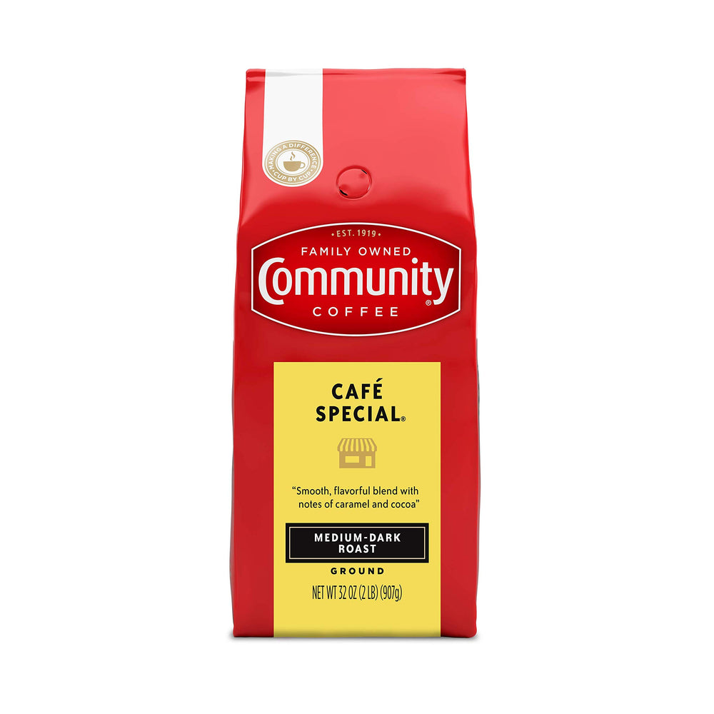 Community Coffee front of bag showing brand and blend for easy identification