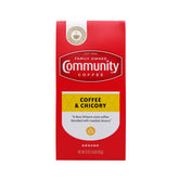 Community Coffee front packaging showing 23 oz brick and brand benefits