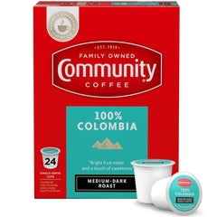 Community Coffee front packaging showing 24-count pods and brand clarity