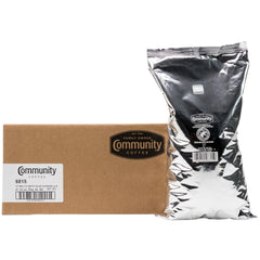 Community Coffee front packaging showing four 32 oz bags and clear value