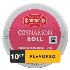 Community Coffee K-Cup top close-up showing pod design and convenience