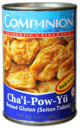 Companion front can shot showing product branding and convenient shelf-stable benefit
