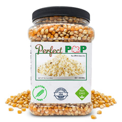 Concession Essentials front packaging showing 4 lb bag and clear branding benefit: reliable popcorn