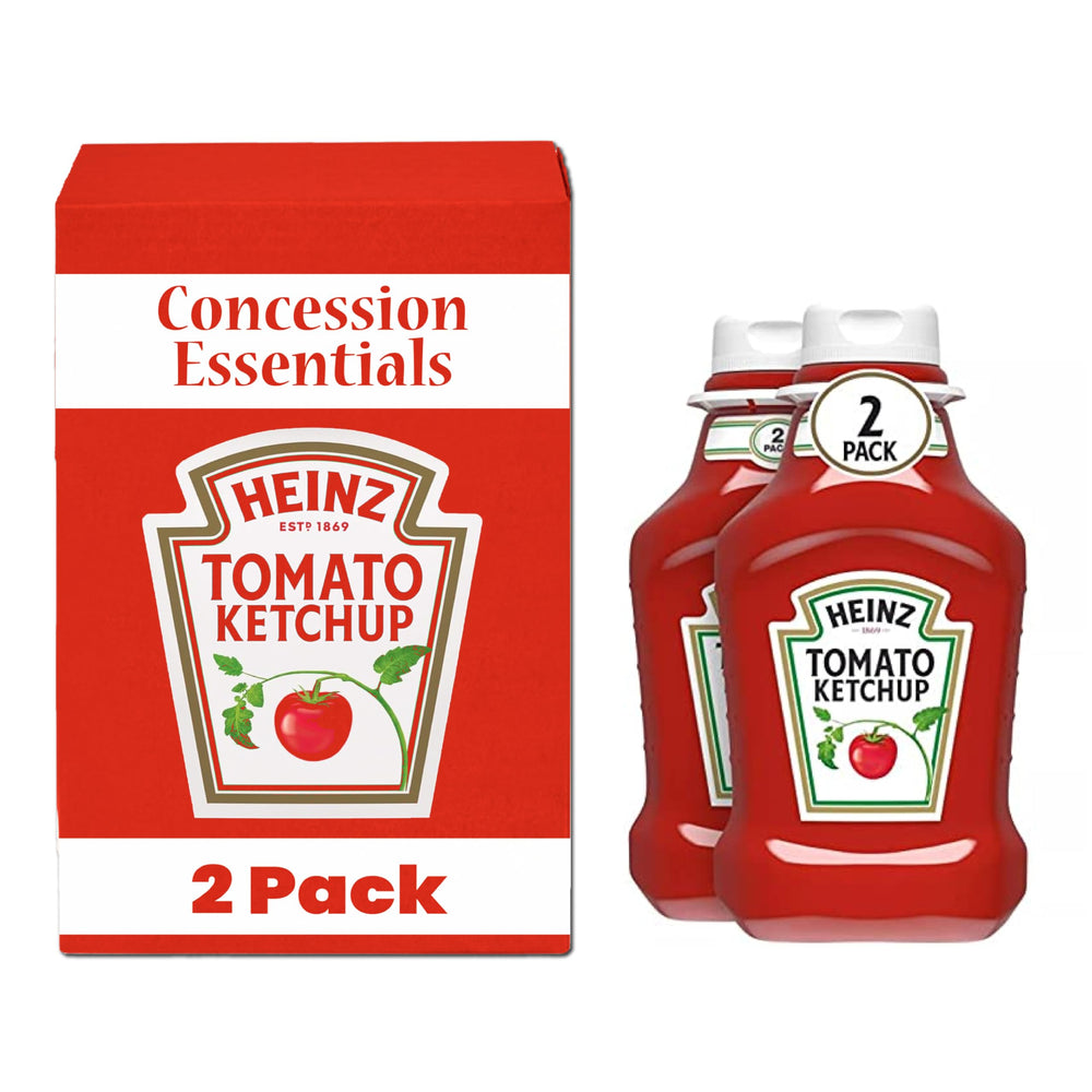 Concession Essentials Heinz front packaging showing two 44oz bottles for bulk convenience