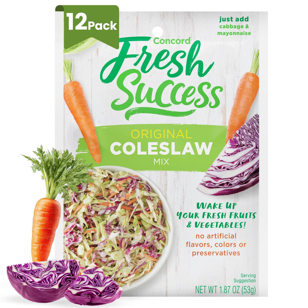 Concord Foods front packet image showing brand and quick coleslaw benefit