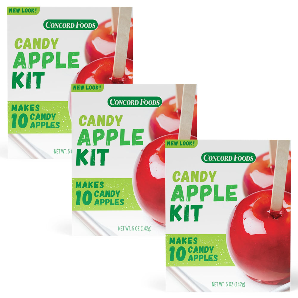 Concord Foods front packaging showing colorful candy apple kit for gifting