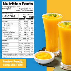 Concord Foods mango powder close-up highlighting smooth blendability benefit