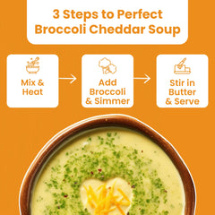Concord Foods creamy soup texture on spoon benefit: smooth, satisfying mouthfeel