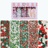 Confect front packaging showing festive sprinkle mix for easy storage