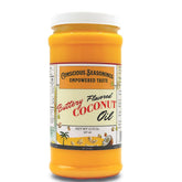 CONSCIOUS SEASONINGS front label showing buttery popcorn flavor and benefits