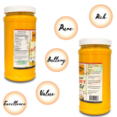 CONSCIOUS SEASONINGS open jar showing smooth buttery coconut oil texture
