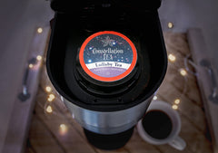 Constellation Tea brewed cup in a cozy setting showing aroma and relaxation benefit