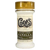 COOK'S front jar shot showing label and organic certification, clear storage benefits