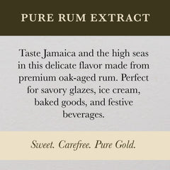 COOK'S rum extract being measured with a teaspoon showing precise concentrated dosing benefit